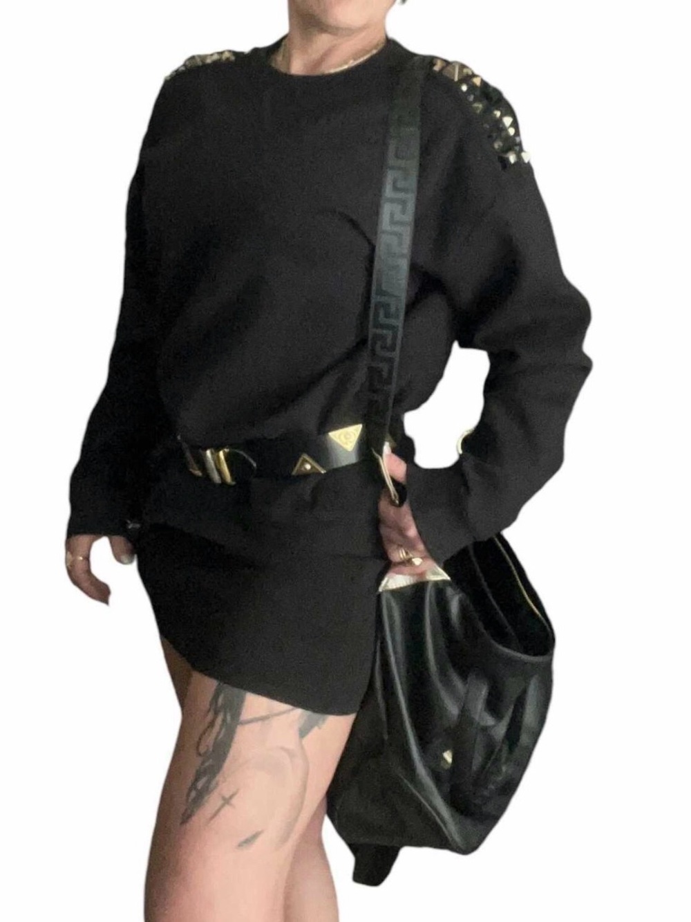 Versace Collection Jewelled Oversized Sweater